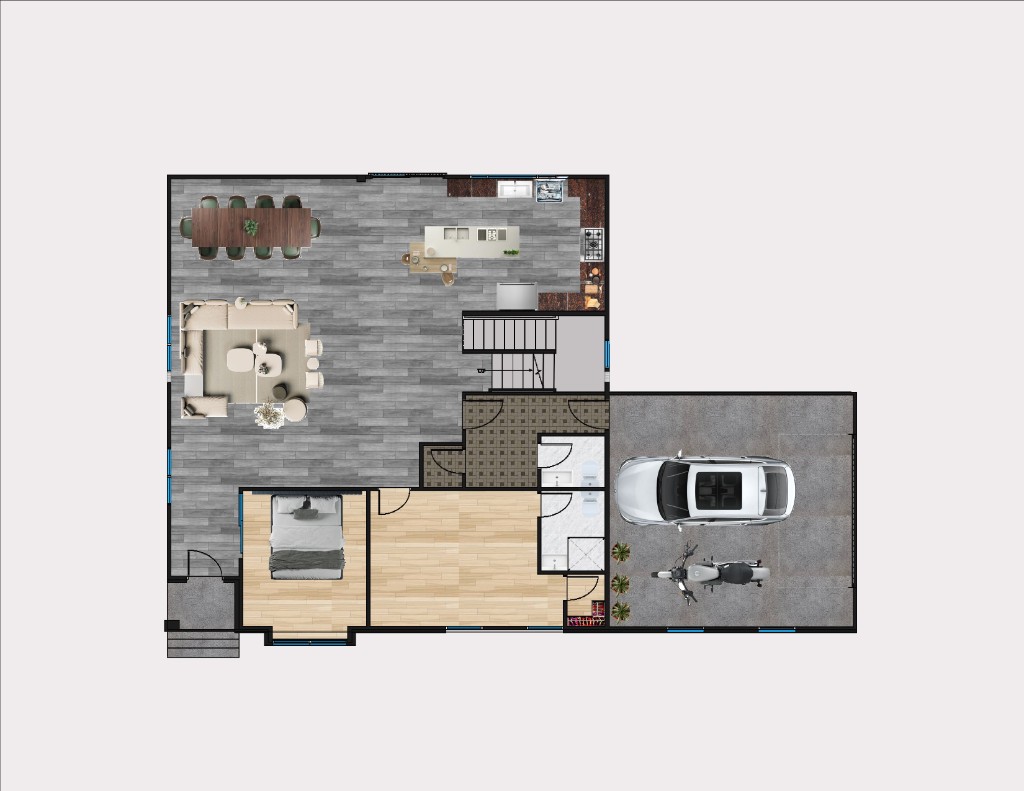 Detailed architectural floor plan with room layout, dimensions, and wall placement