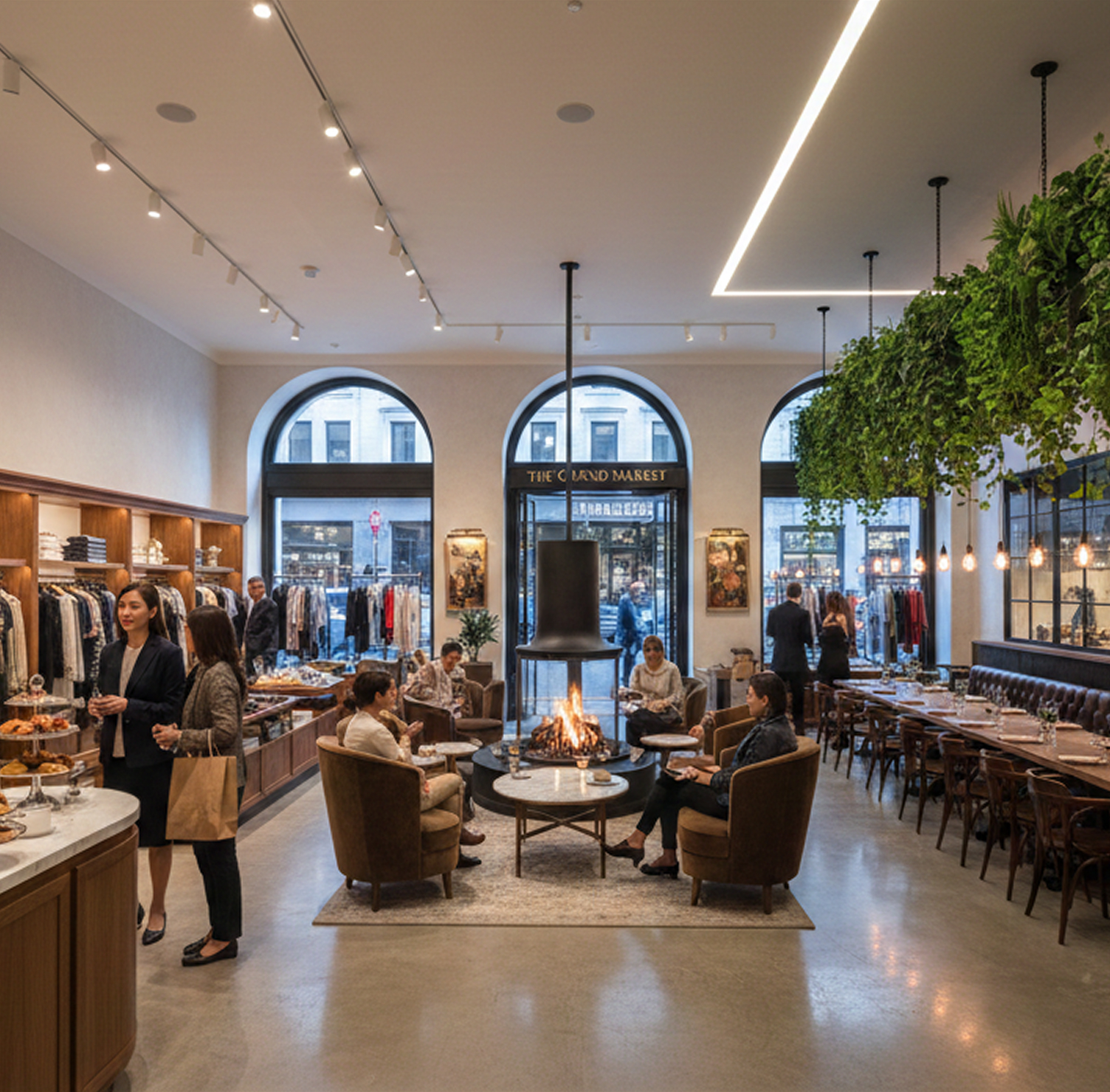 Retail and hospitality interior space